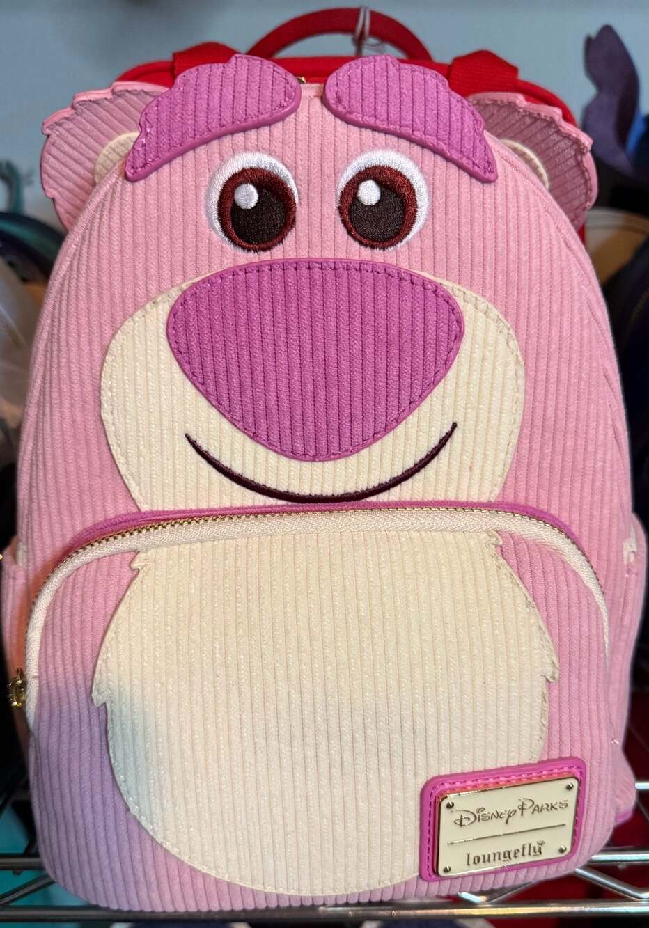 Disney Parks Loungefly Toy Story Lotso Corduroy Mini Backpack